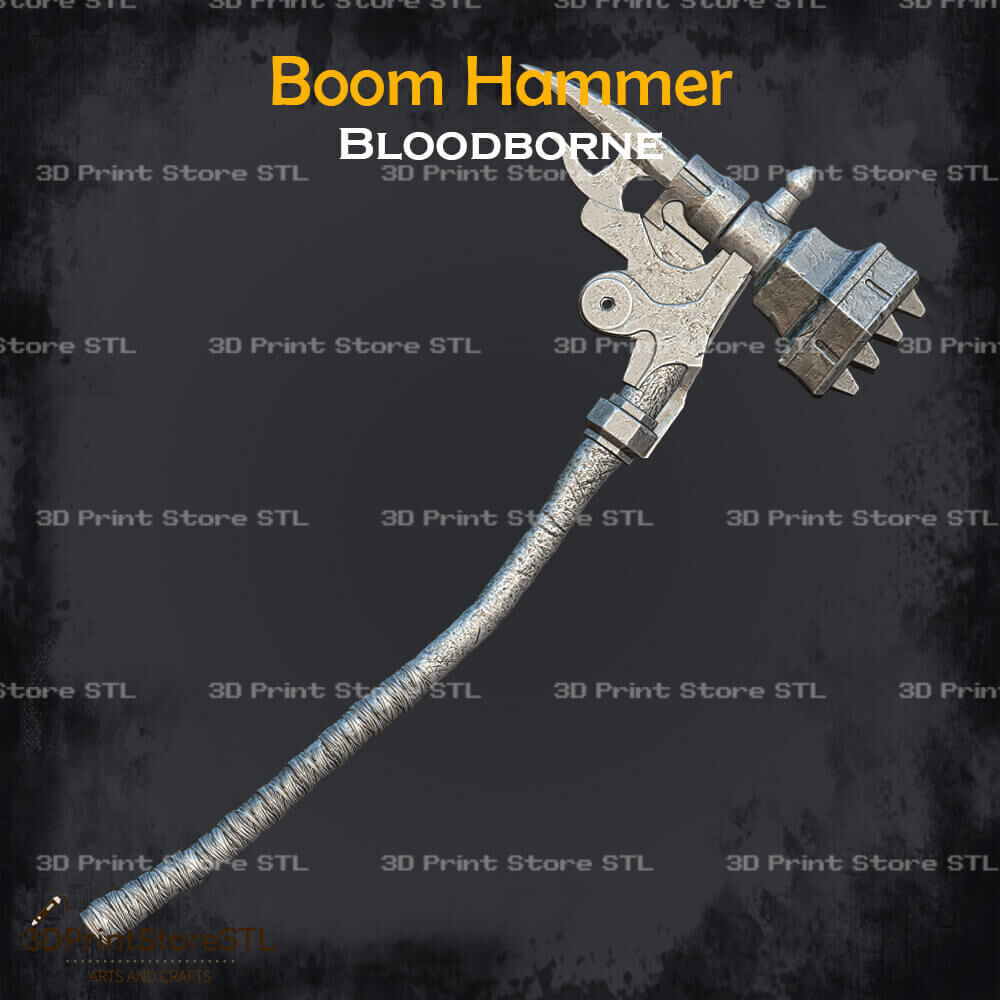 Boom Hammer Cosplay Bloodborne - STL File 3D print model_1