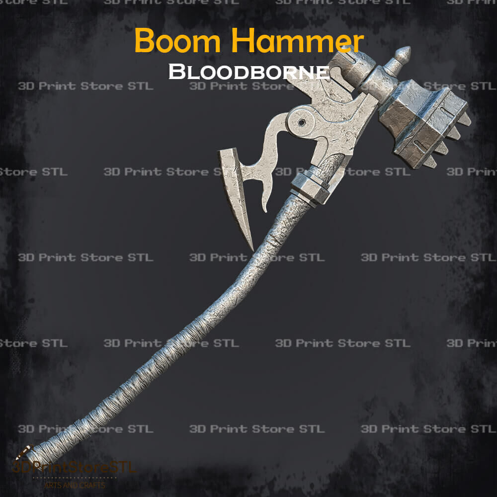 Boom Hammer Cosplay Bloodborne - STL File 3D print model_2