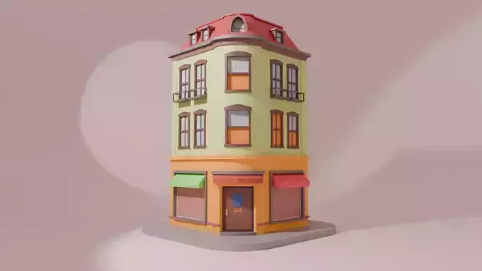 Charming Cartoon Corner House