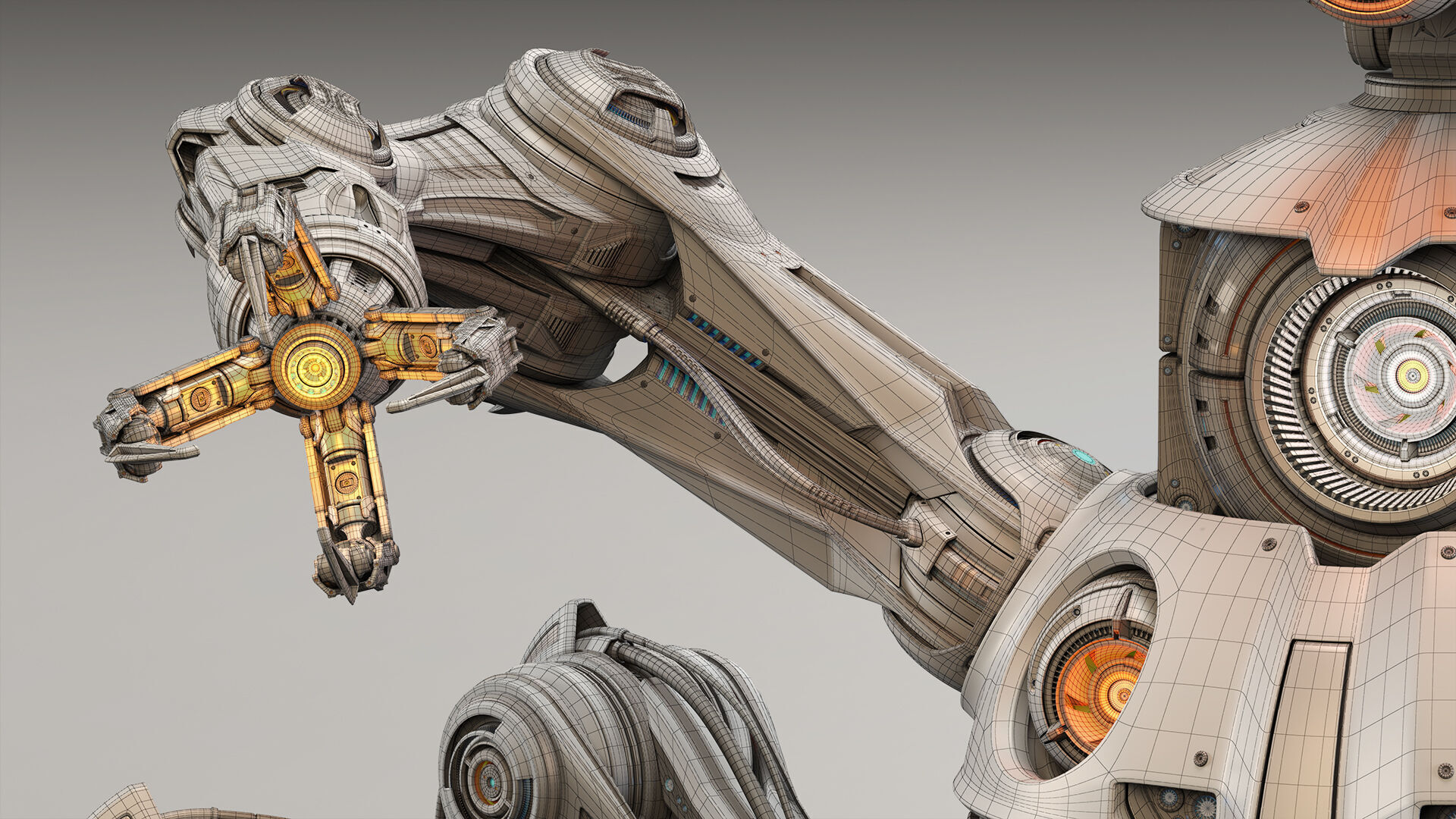 Spider Robot Mech Advanced - Rigged Animated 3D model_6