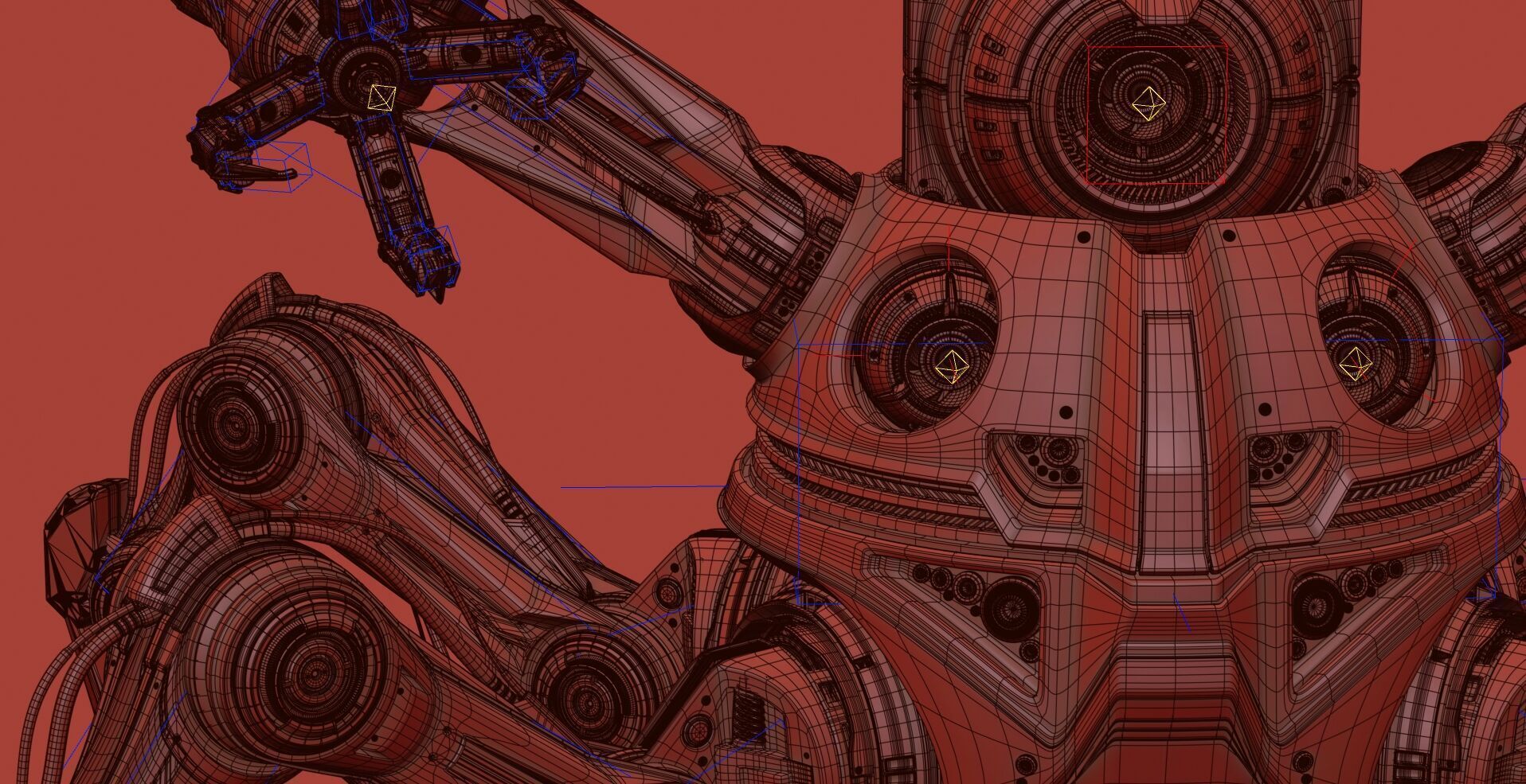 Spider Robot Mech Advanced - Rigged Animated 3D model_18