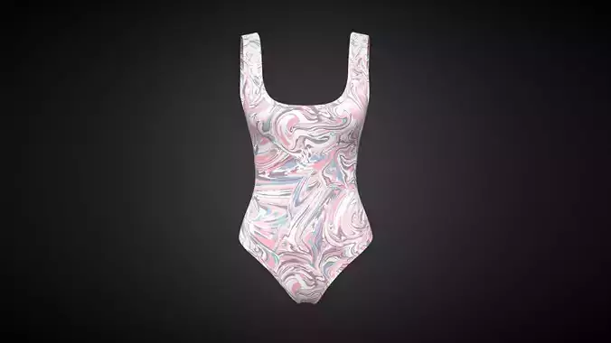 Girls Bodysuit In Low Poly