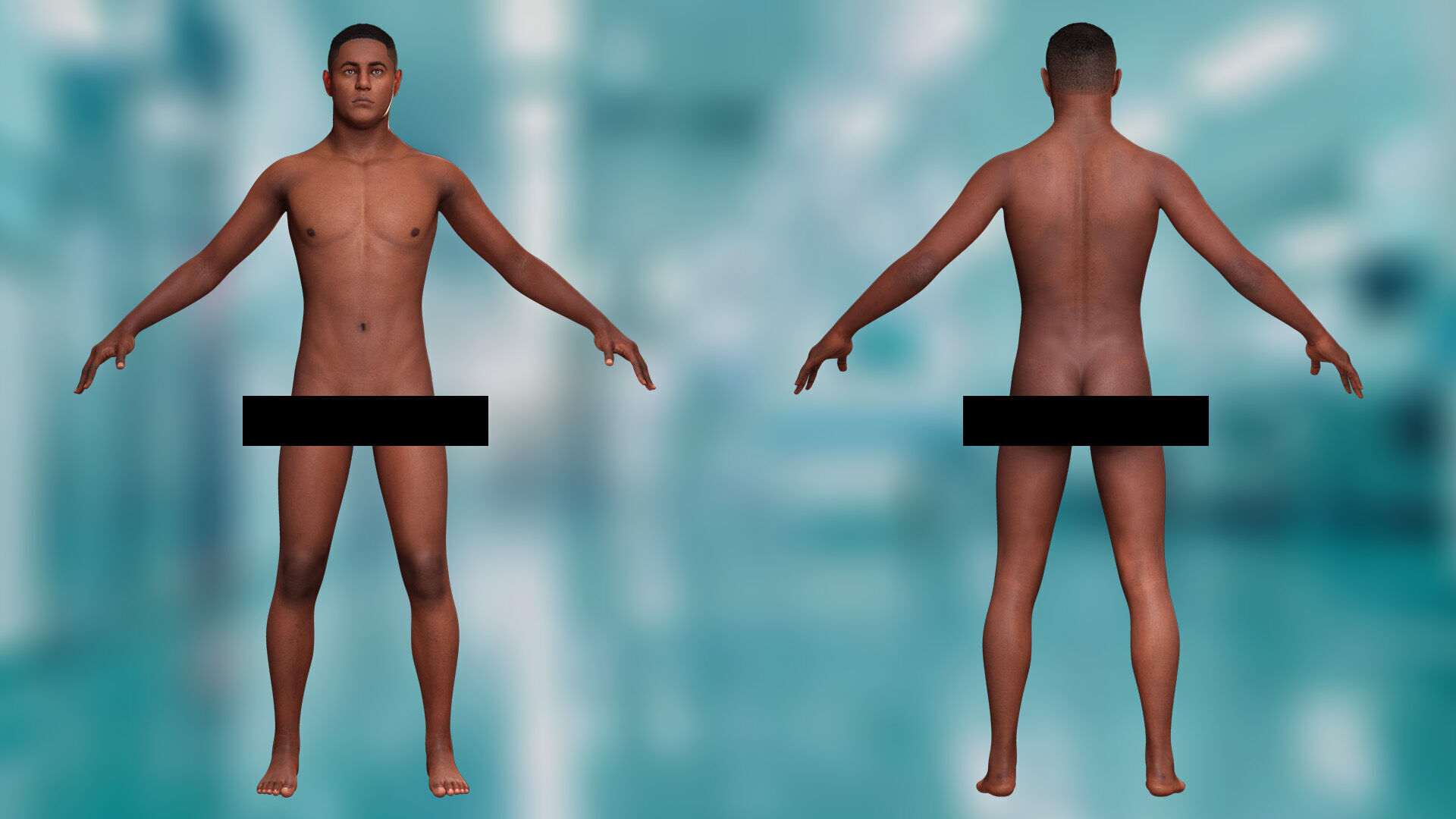 Surgeon in PPE 3D Model Rigged Game Ready Low-poly 3D model_6