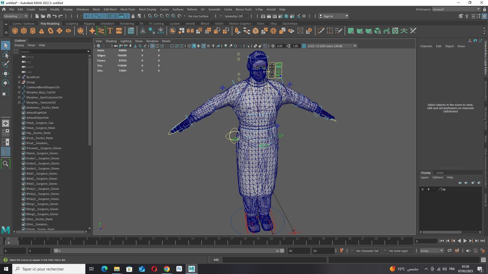 Surgeon in PPE 3D Model Rigged Game Ready Low-poly 3D model_14