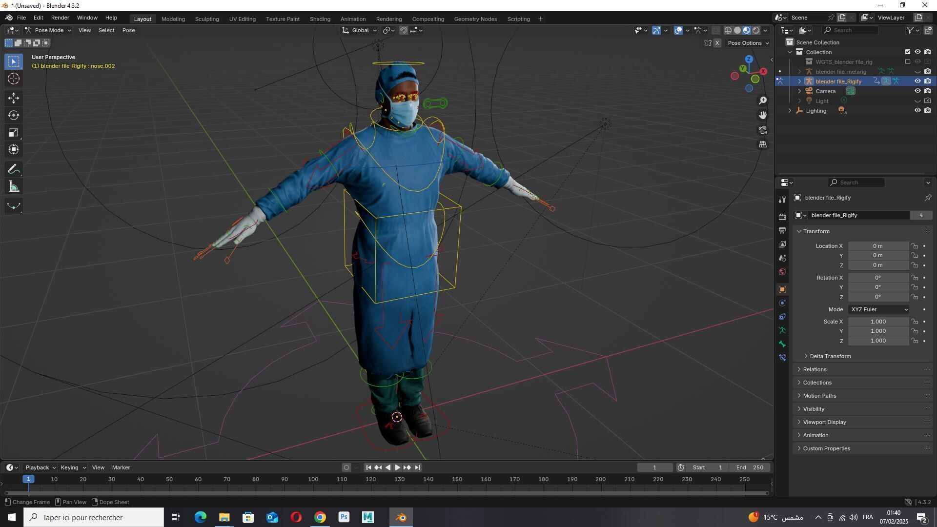 Surgeon in PPE 3D Model Rigged Game Ready Low-poly 3D model_18