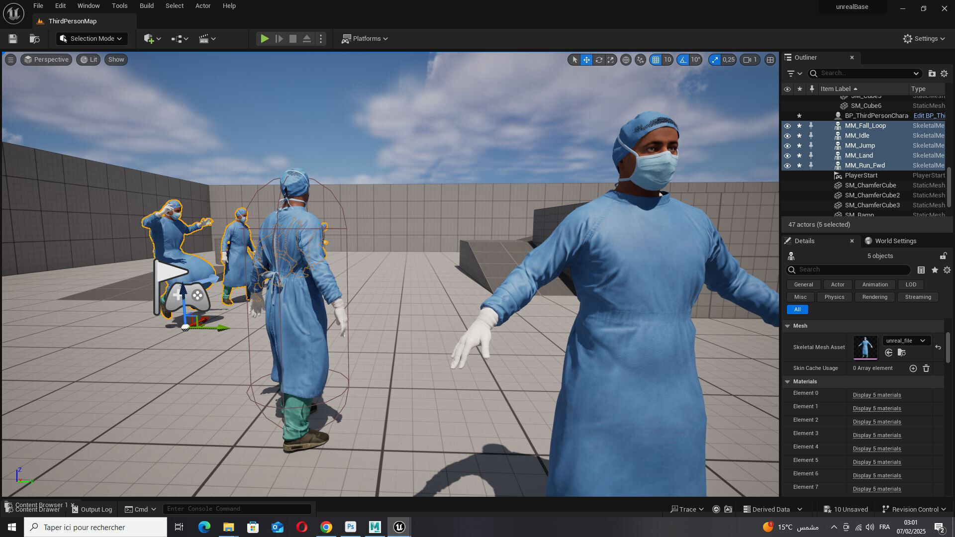 Surgeon in PPE 3D Model Rigged Game Ready Low-poly 3D model_13