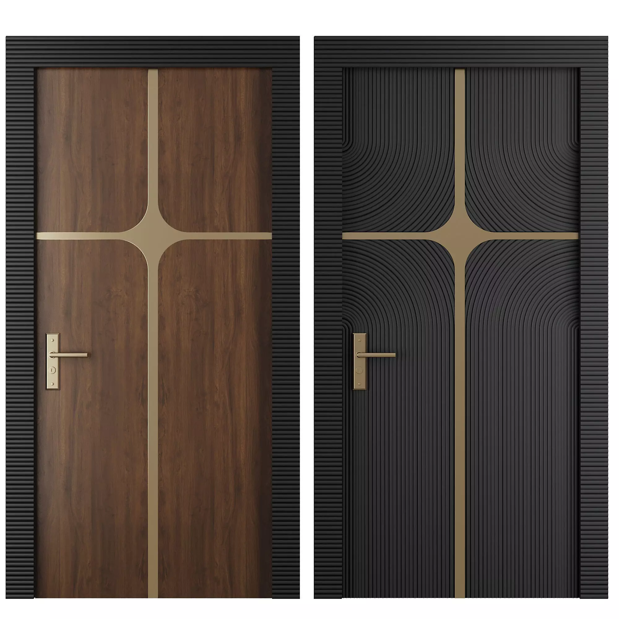 Entrance door set173 3D model_0