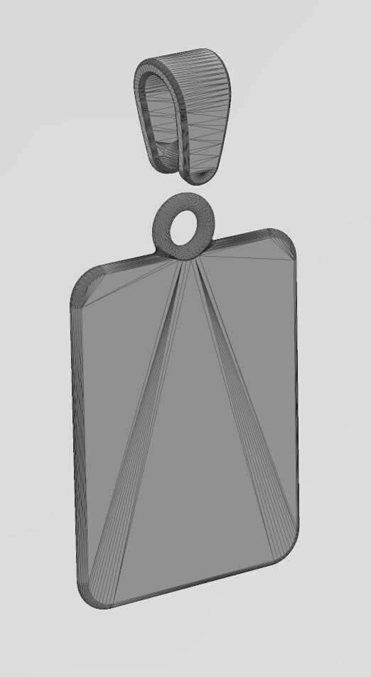 F letter initial NBA font faceted sunrays pendant charm 3D print model_13