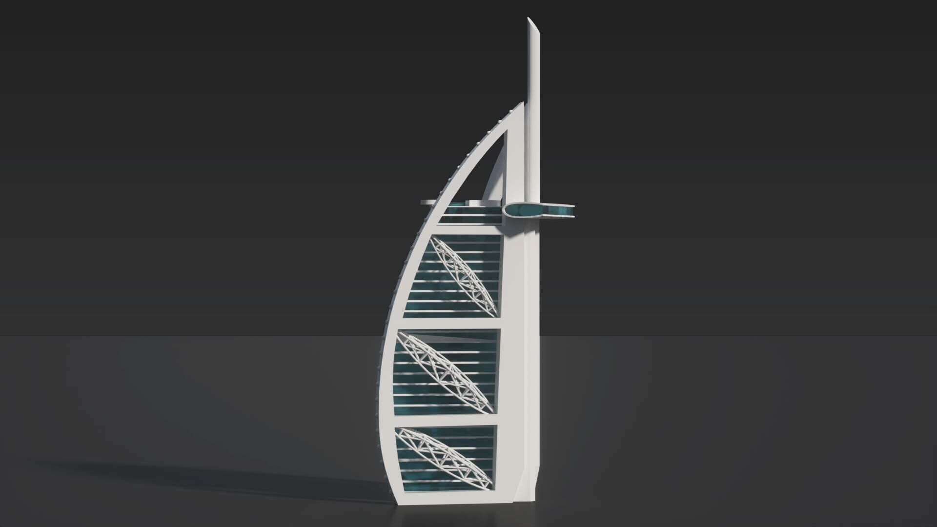 Burj Al Arab 3D model_7