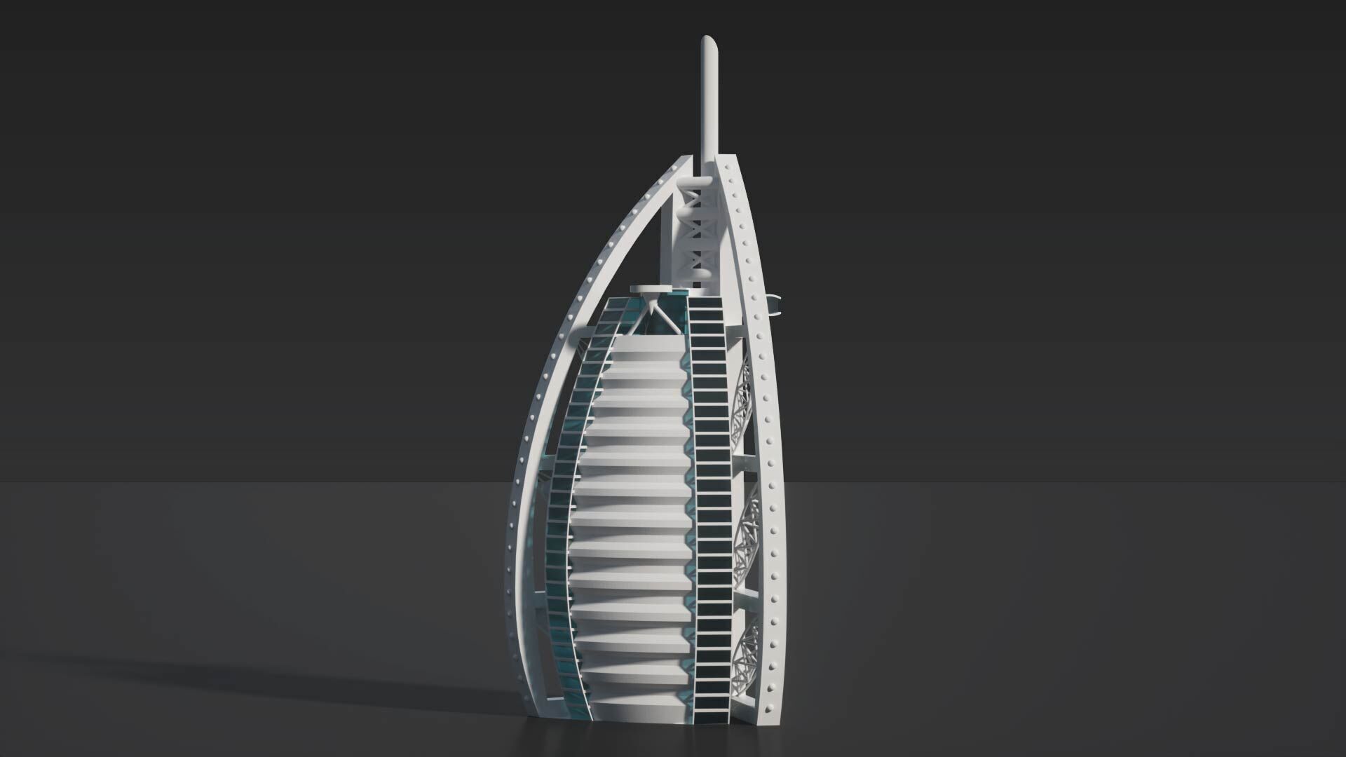 Burj Al Arab 3D model_6