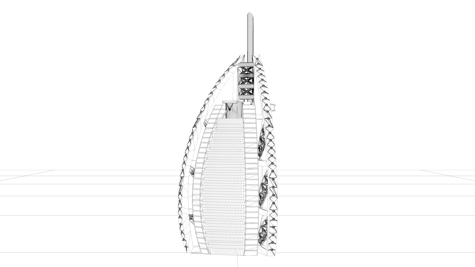 Burj Al Arab 3D model_12