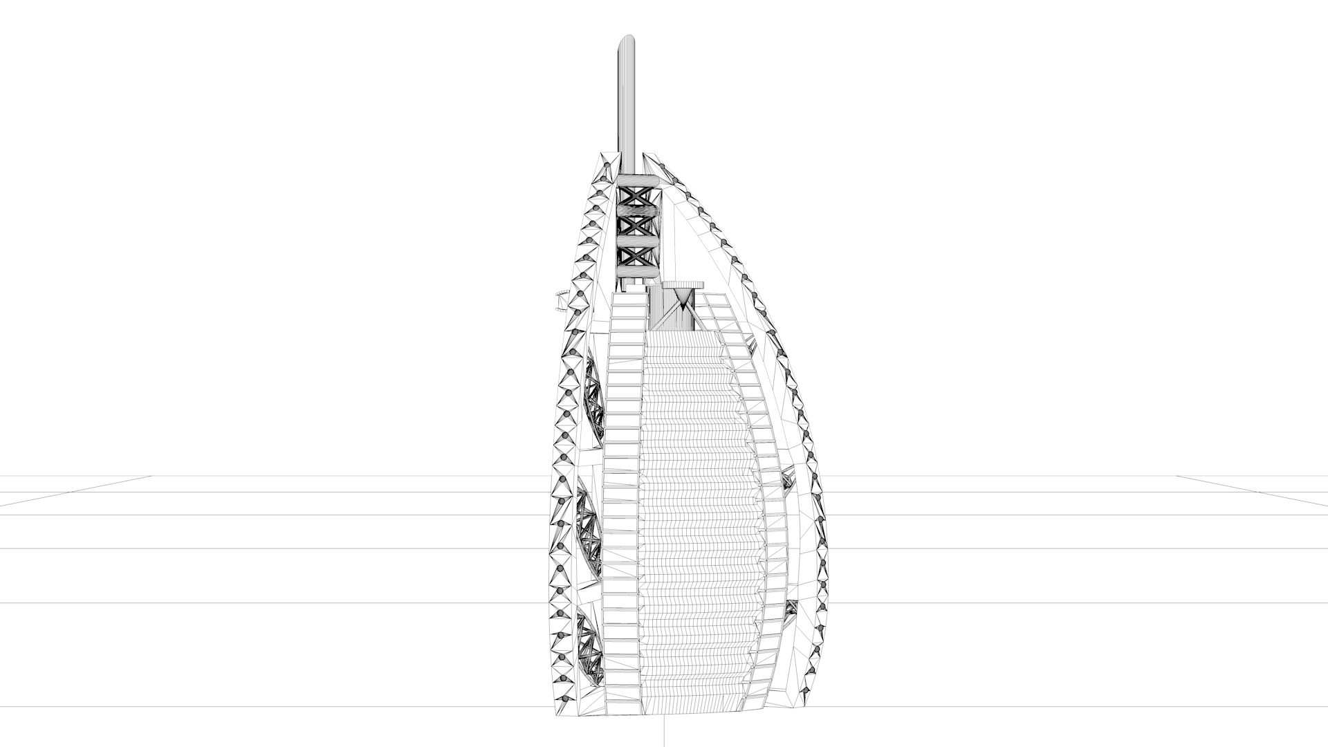 Burj Al Arab 3D model_14