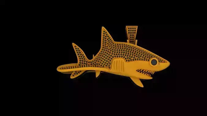 Fierce Elegance Diamond Shark Locket