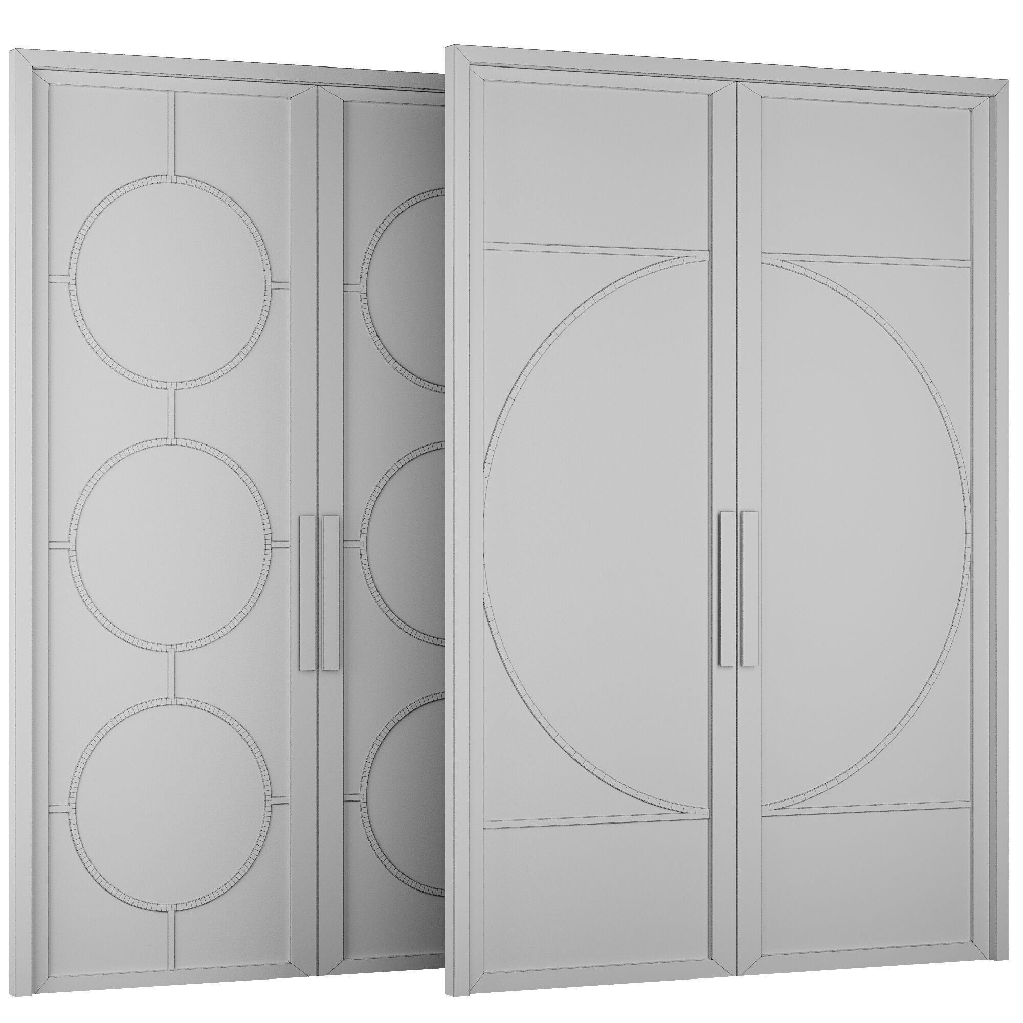 Entrance door set178 3D model_3