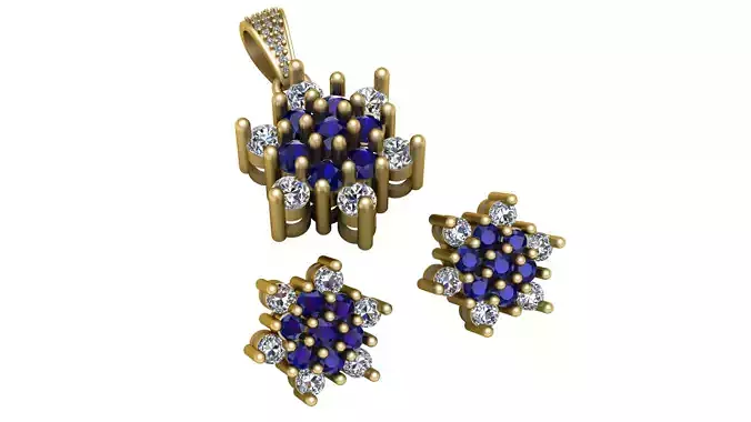 PURPLE STAR LOCKET SET 3D PRINTABLE MODEL 