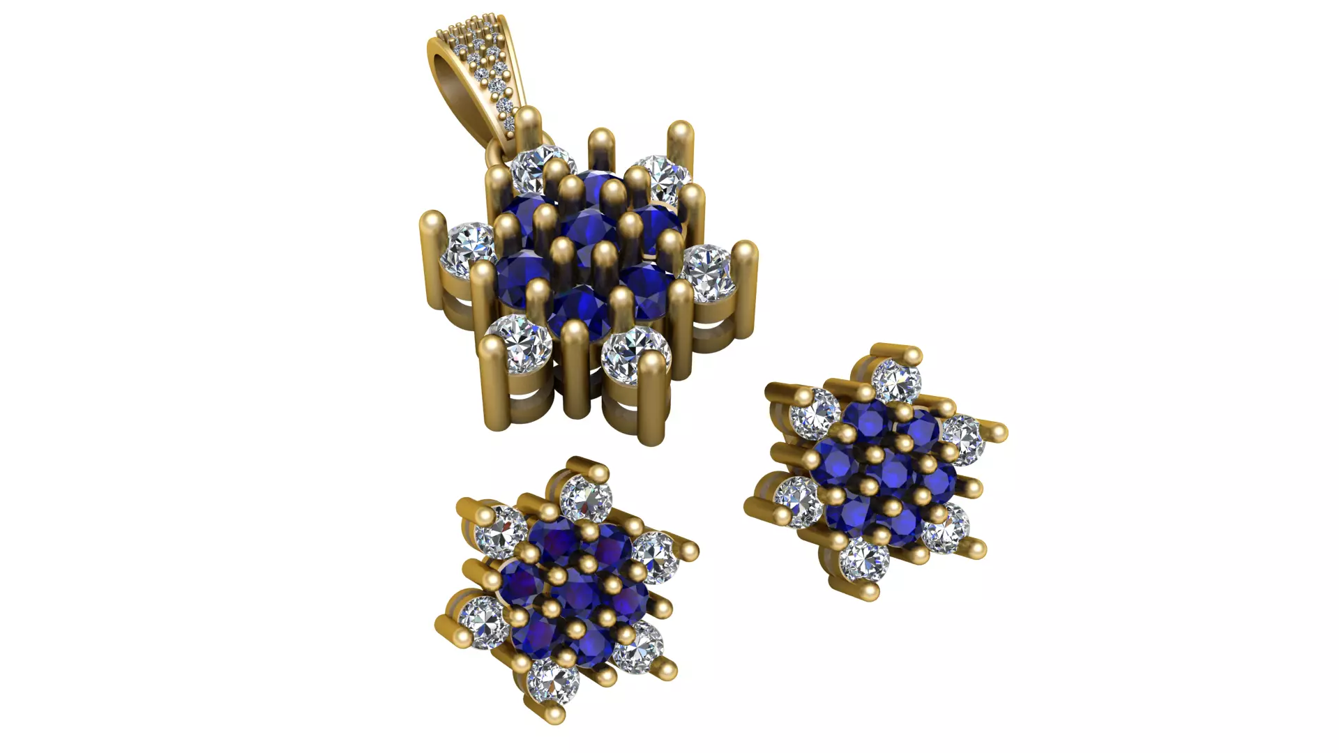 PURPLE STAR LOCKET SET 3D PRINTABLE MODEL 3D print model