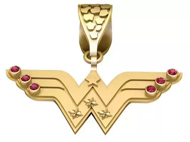 WONDER WOMAN LOGO PENDANT 3D PRINTABLE MODEL