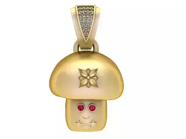 MUSHROOM VEGETABLE PENDANT 3D PRINTABLE MODEL