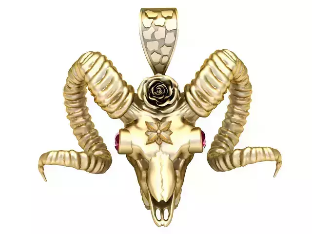 GOAD HEAD SKULL PENDANT 3D PRINTABLE MODEL 3D print model