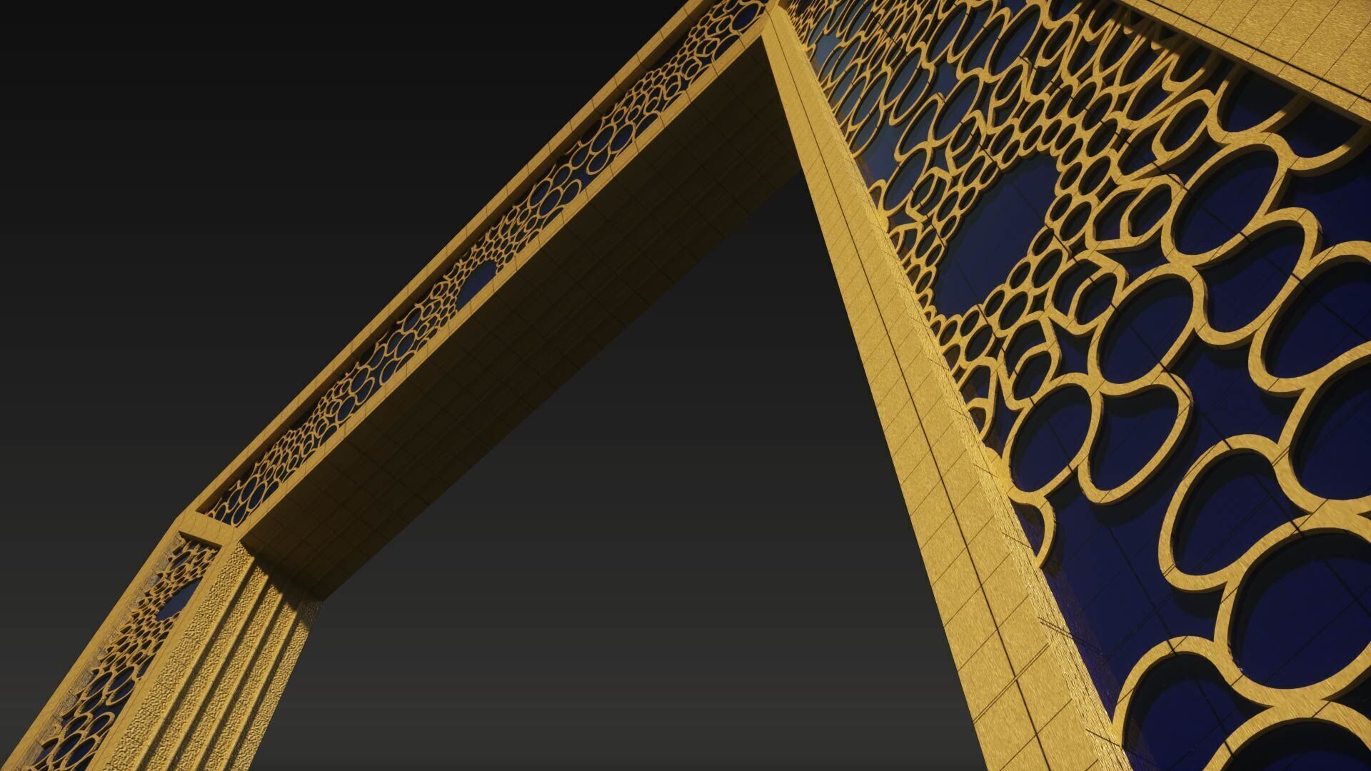 Dubai Frame 3D model_2