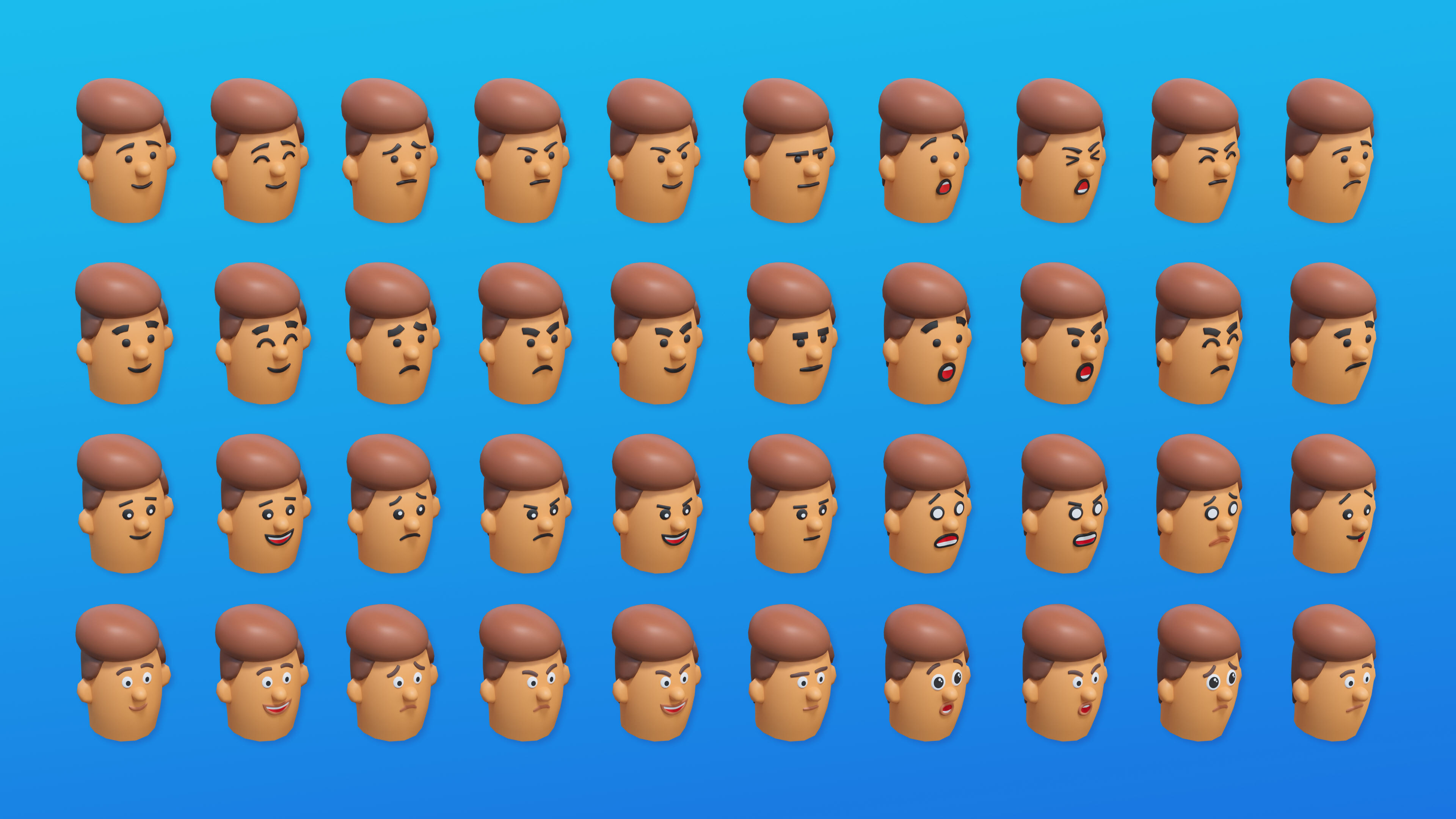 Creative Characters Low-poly 3D model_17