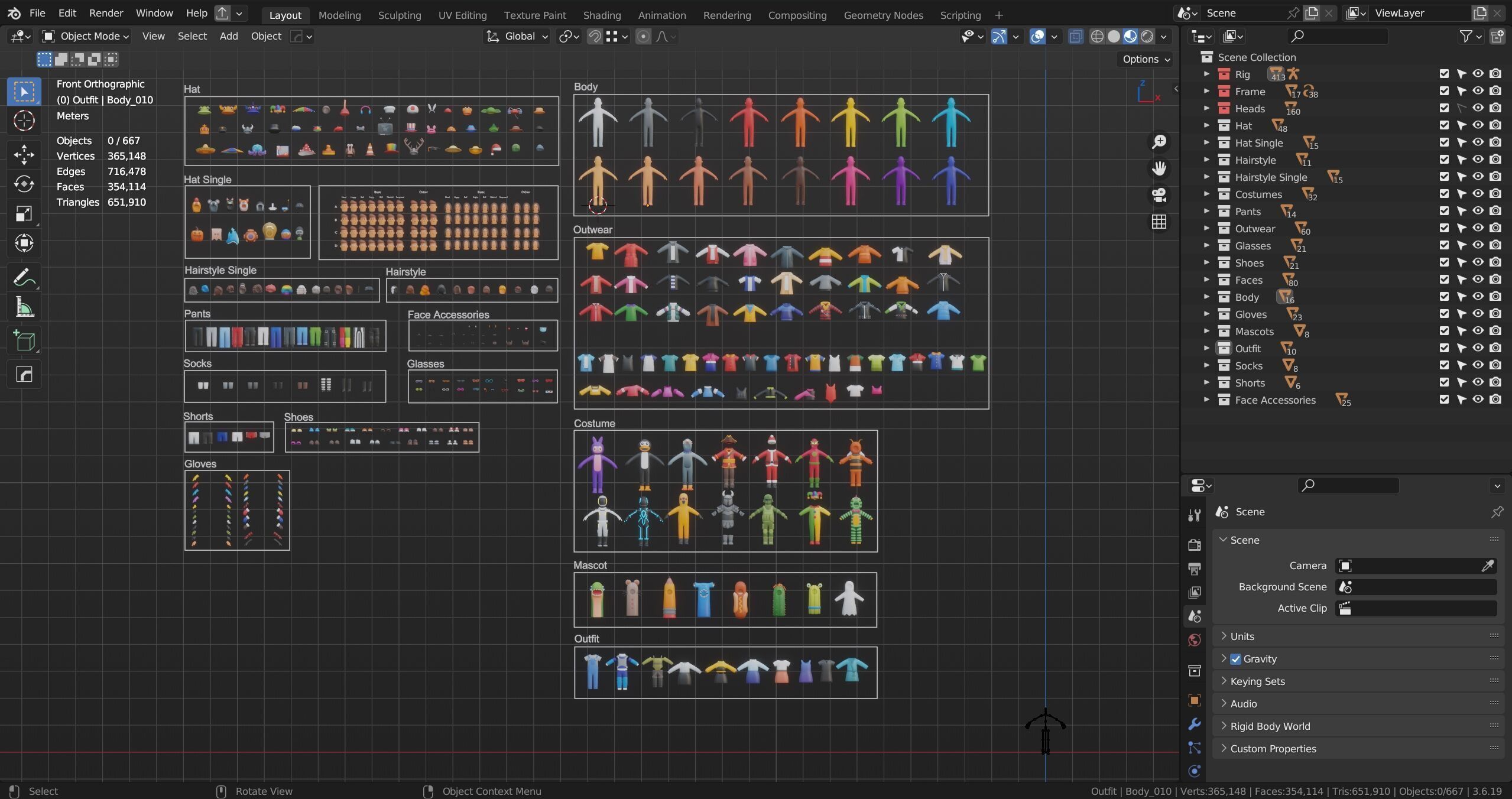 Creative Characters Low-poly 3D model_32