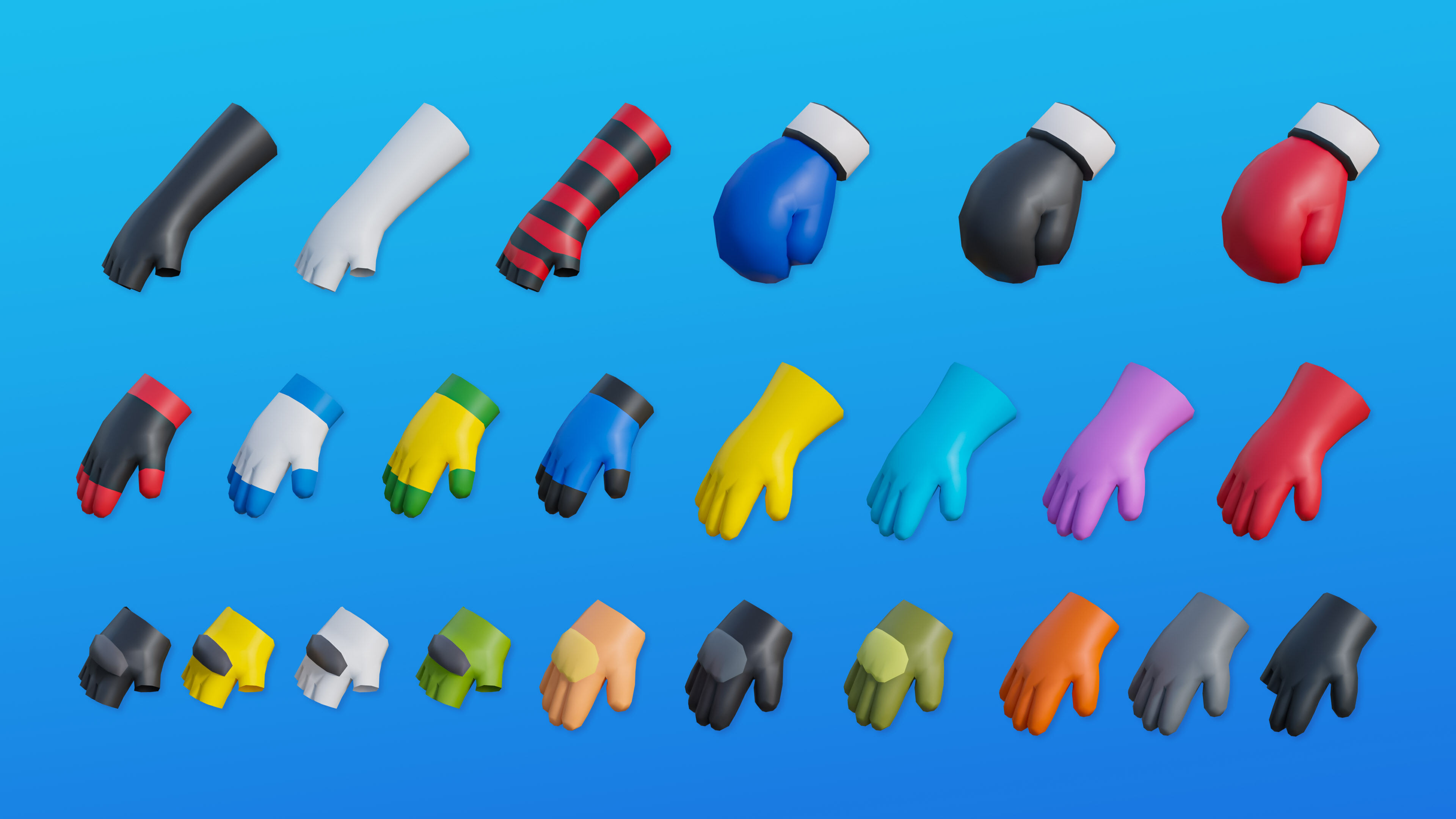 Creative Characters Low-poly 3D model_29