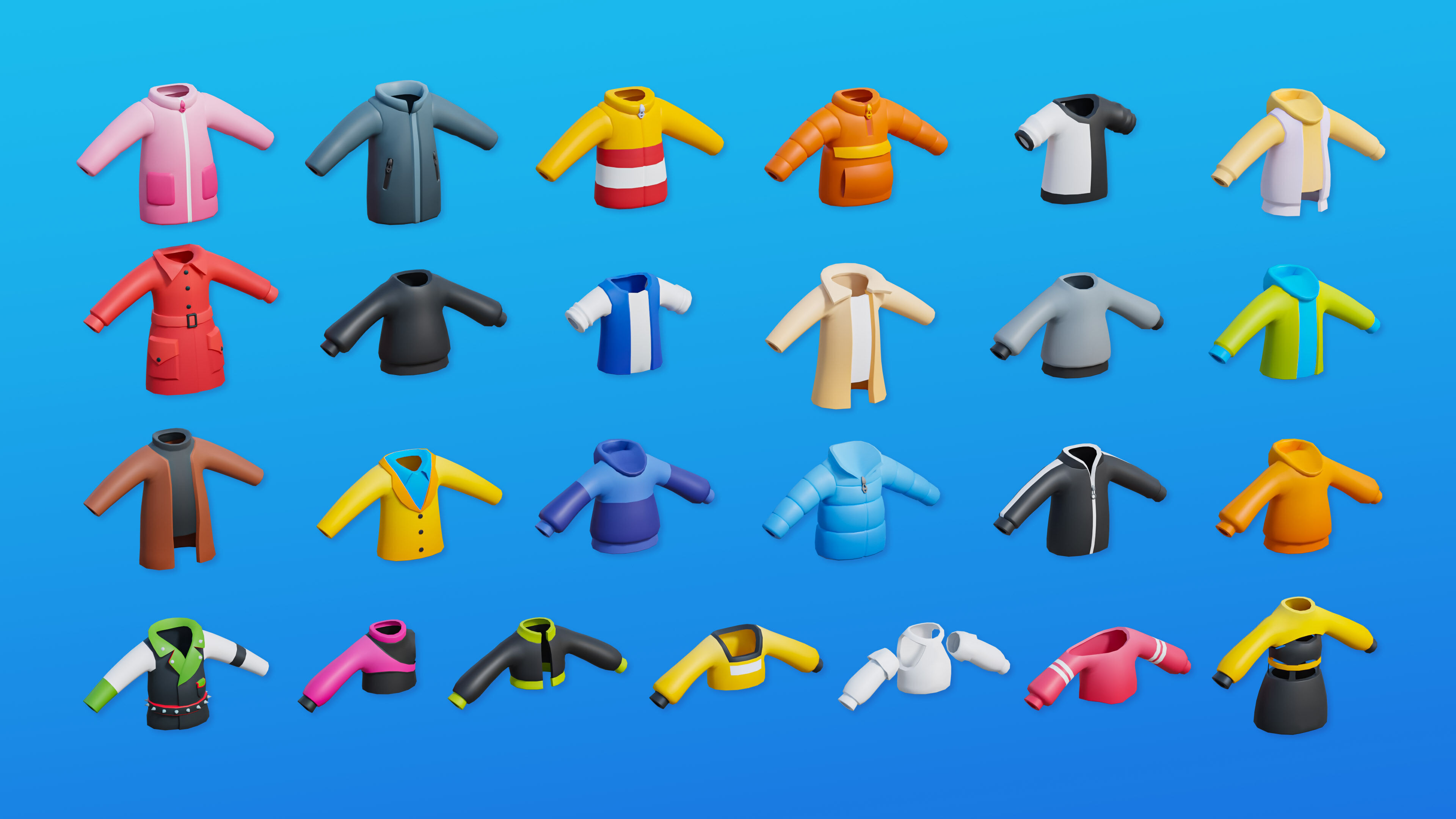 Creative Characters Low-poly 3D model_22