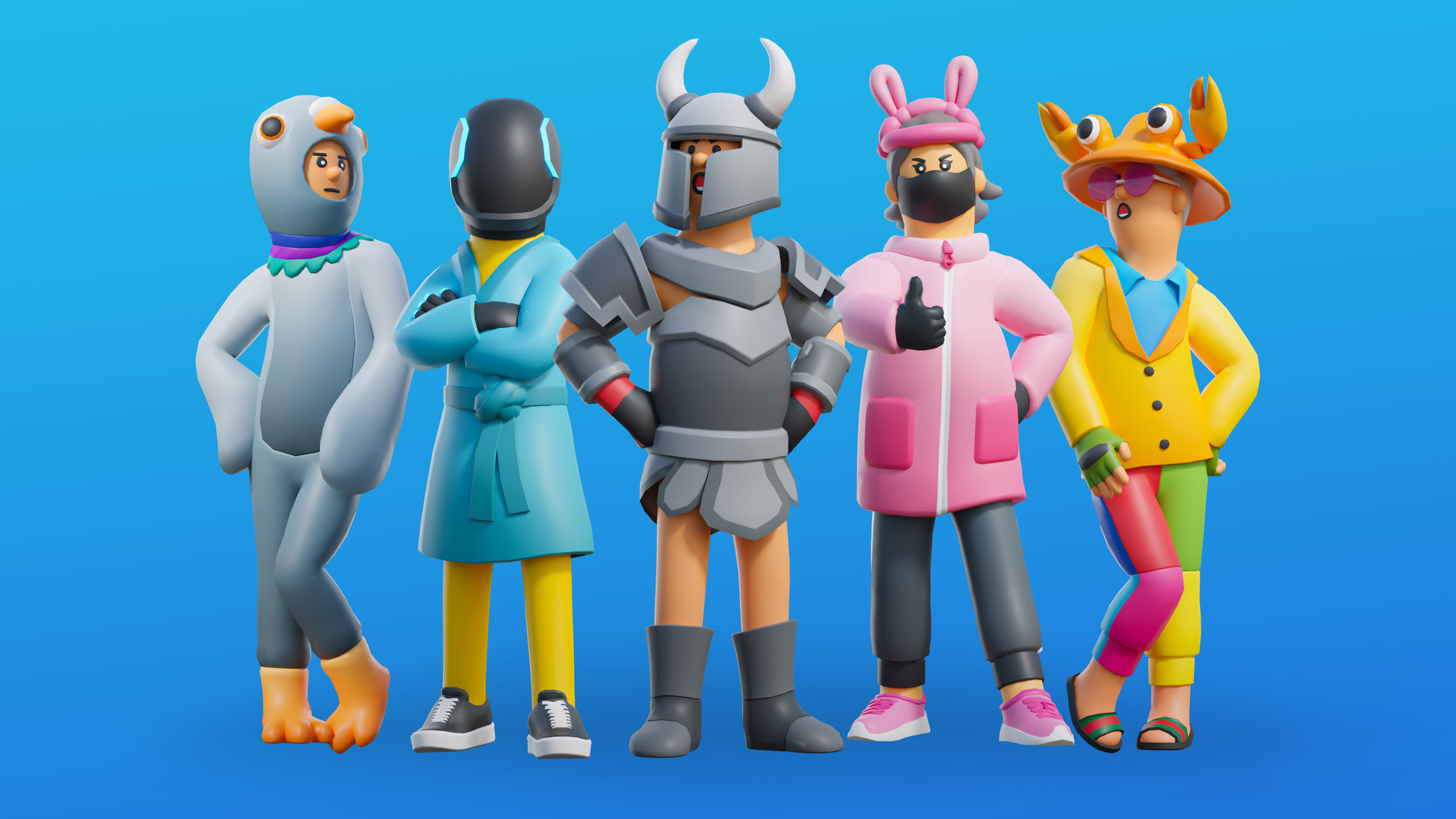 Creative Characters Low-poly 3D model_11