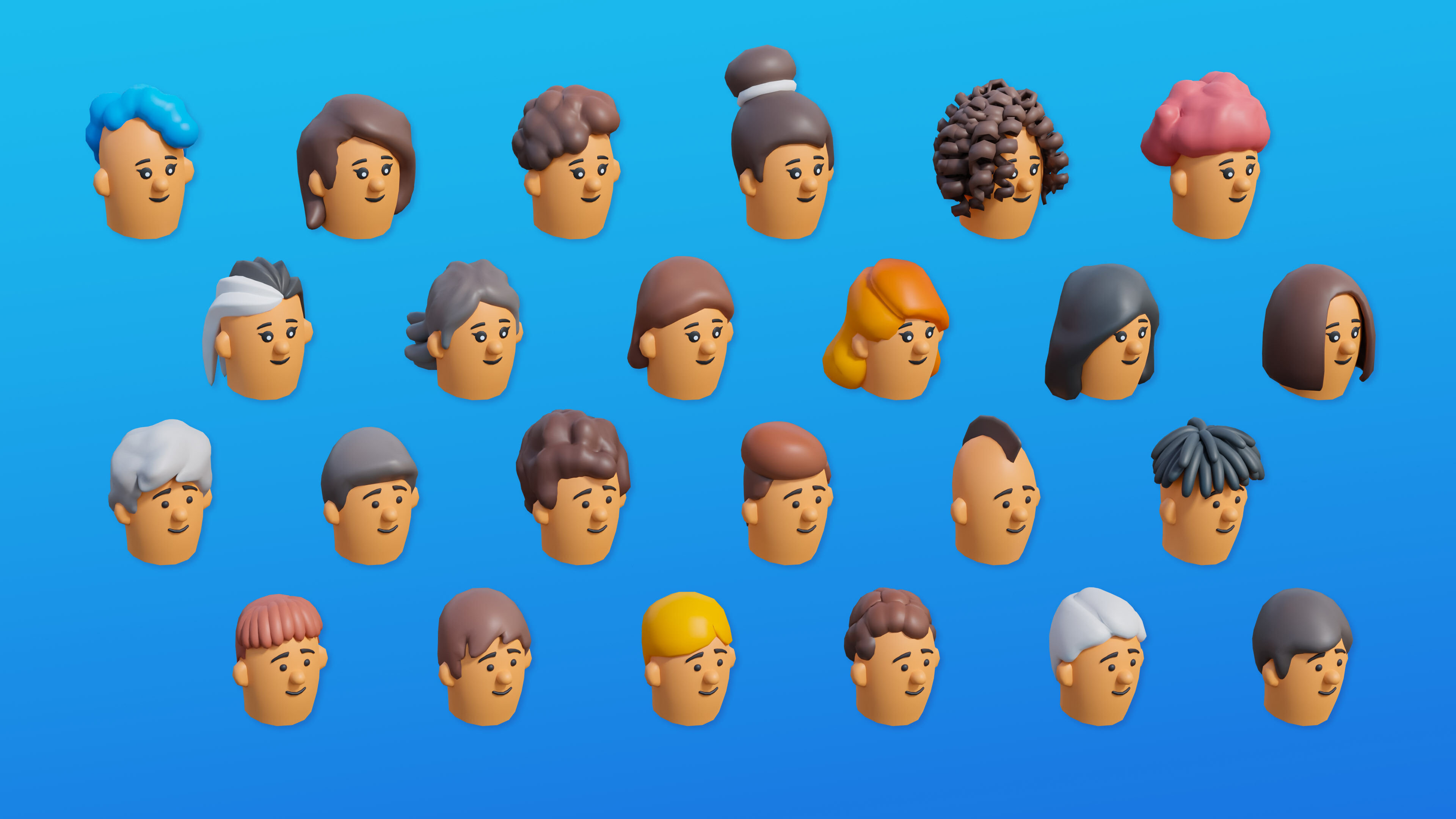 Creative Characters Low-poly 3D model_24