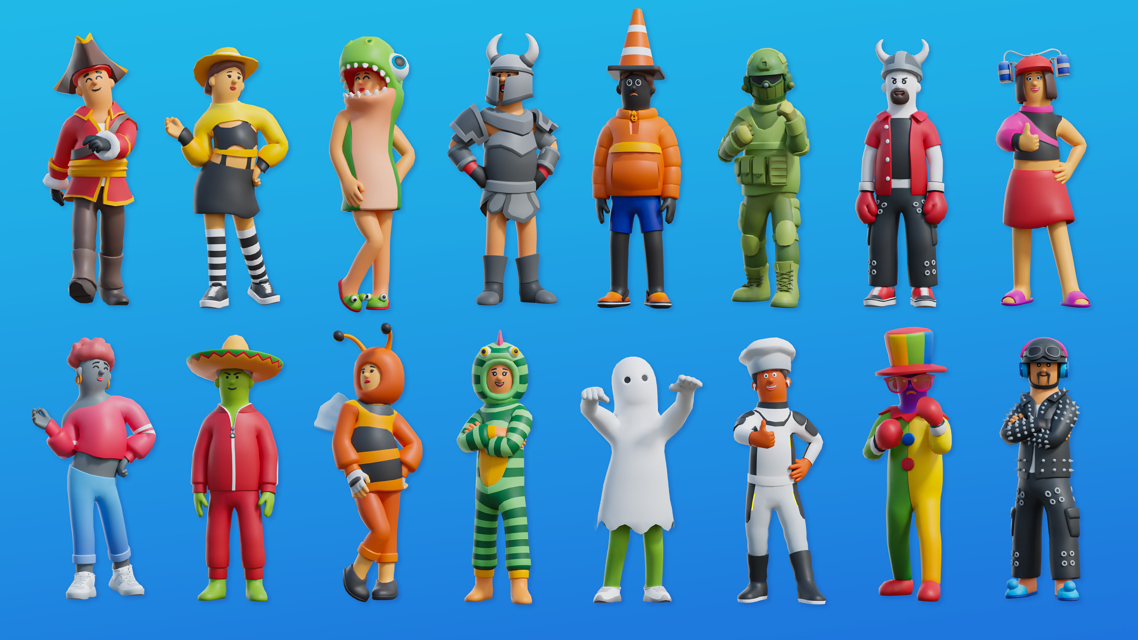 Creative Characters Low-poly 3D model_6