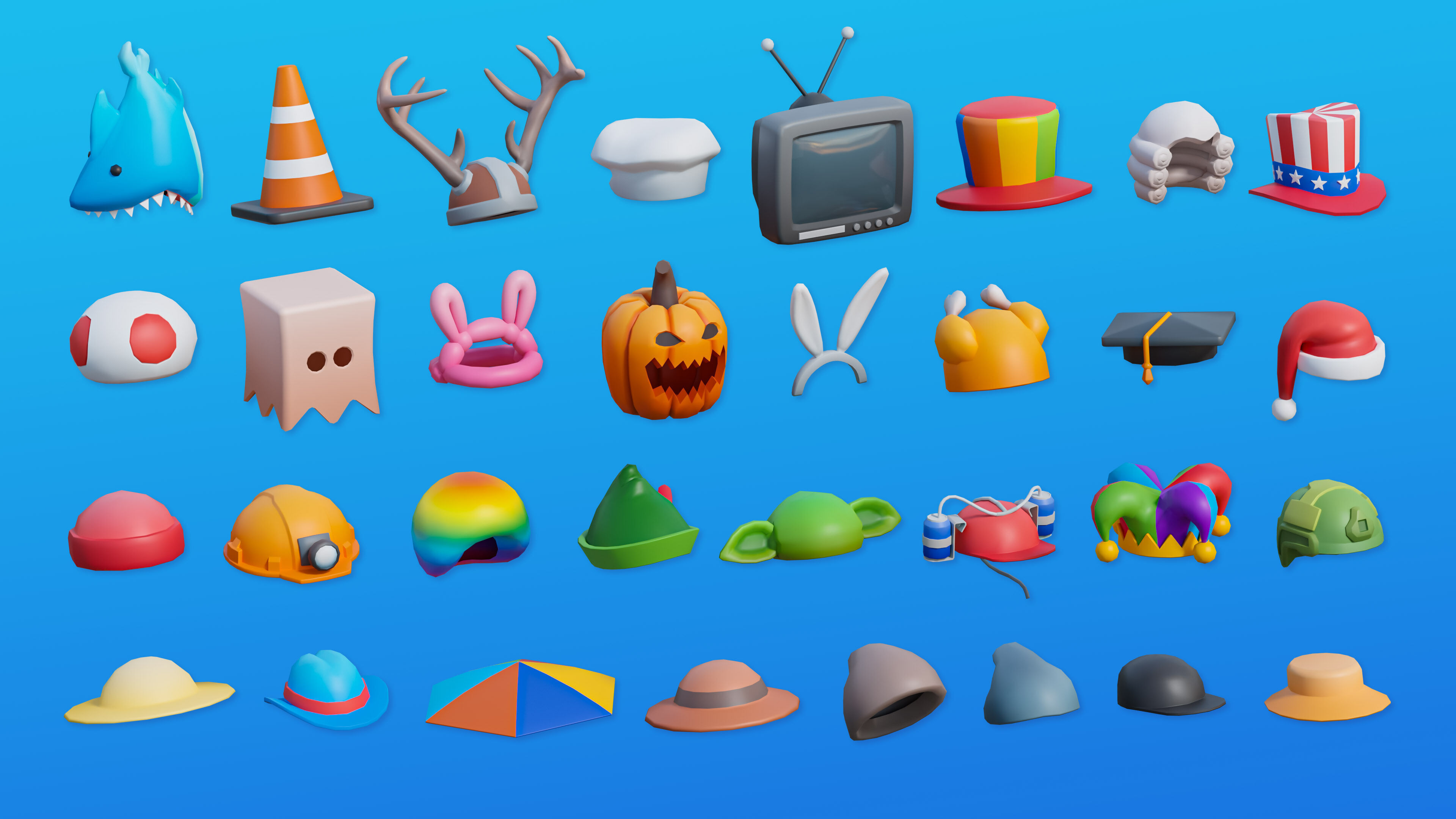 Creative Characters Low-poly 3D model_20