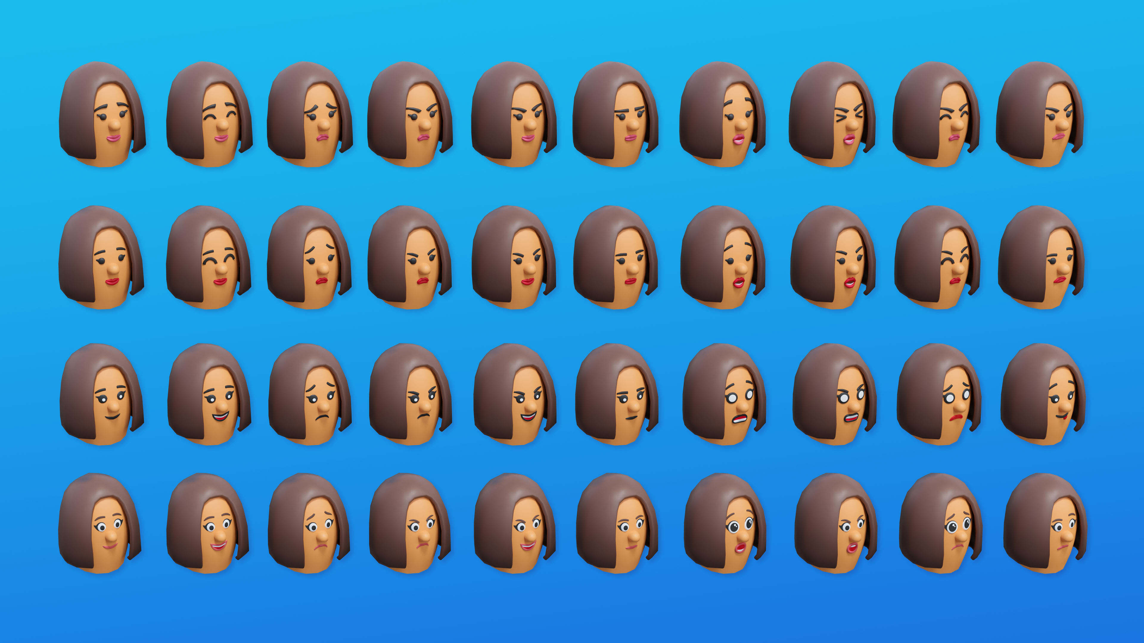 Creative Characters Low-poly 3D model_18