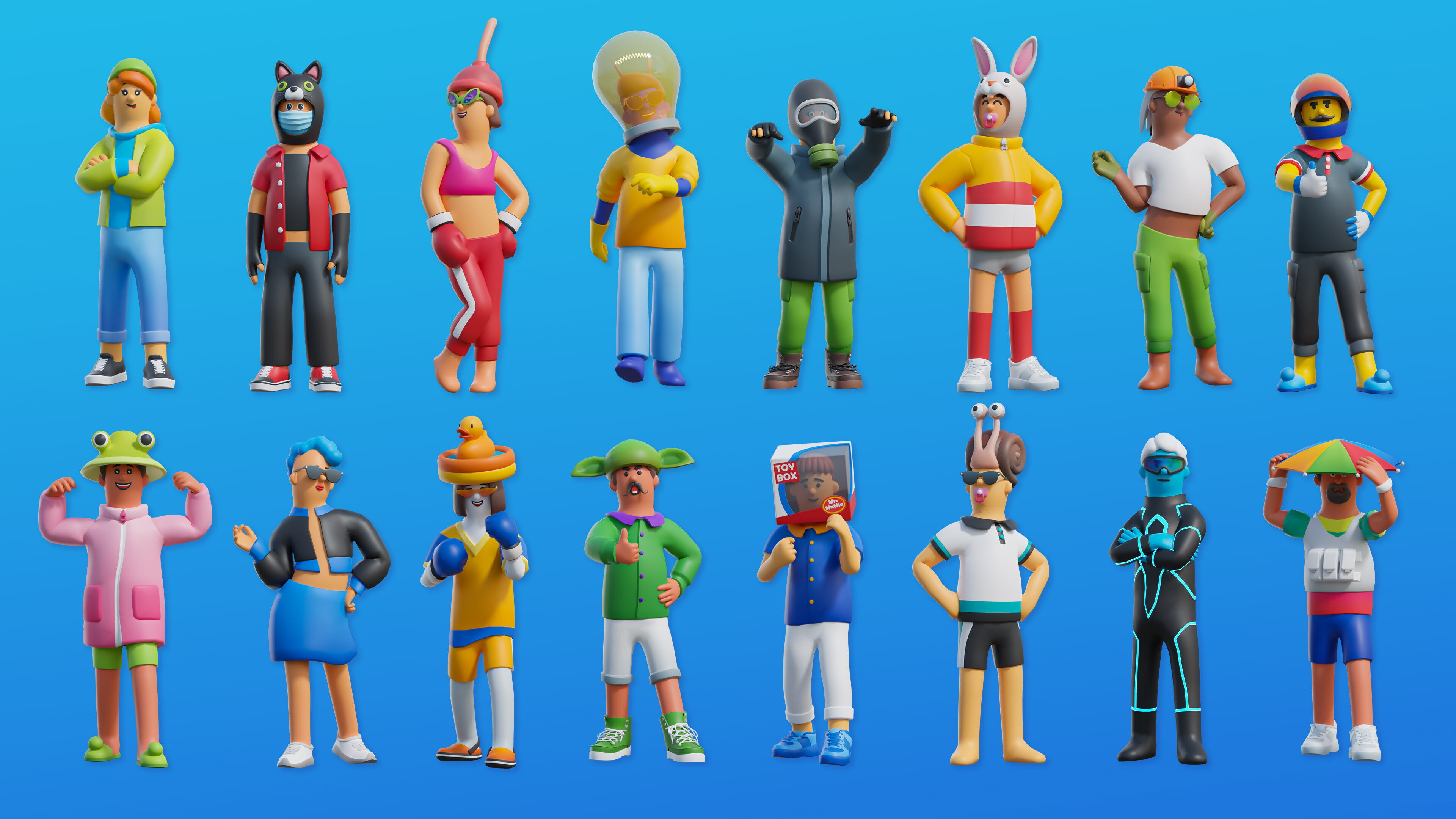 Creative Characters Low-poly 3D model_9