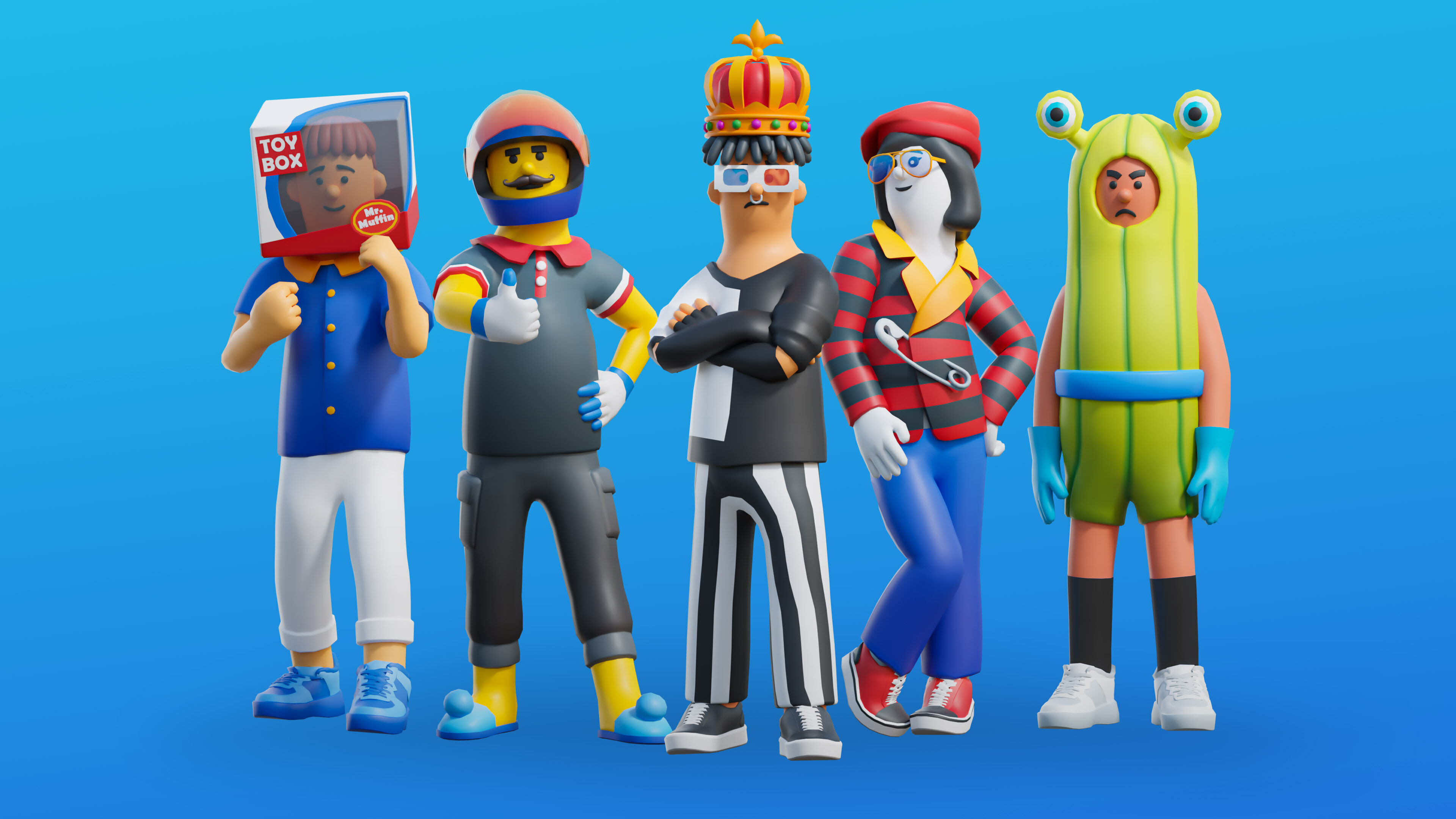 Creative Characters Low-poly 3D model_12