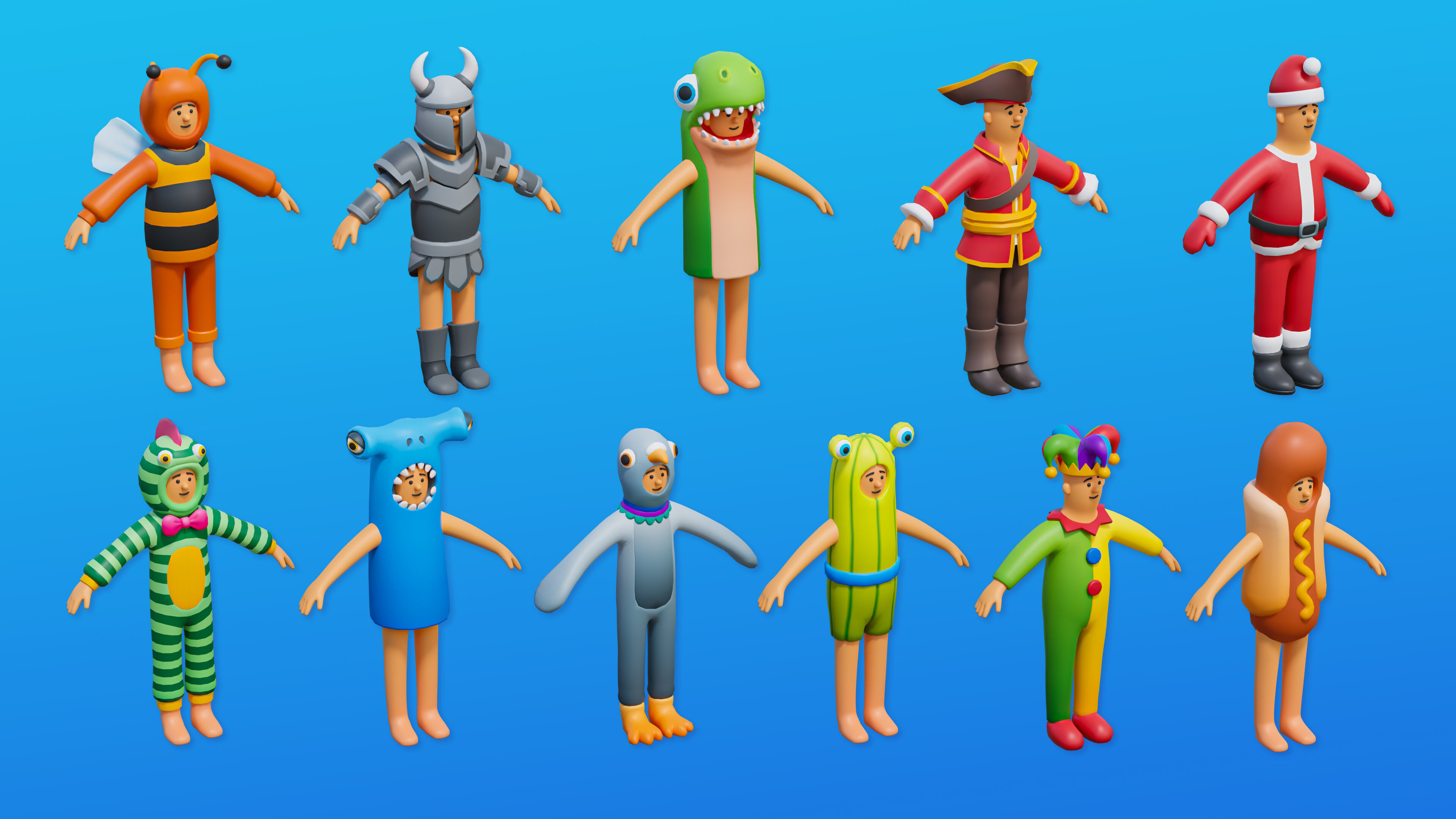 Creative Characters Low-poly 3D model_15