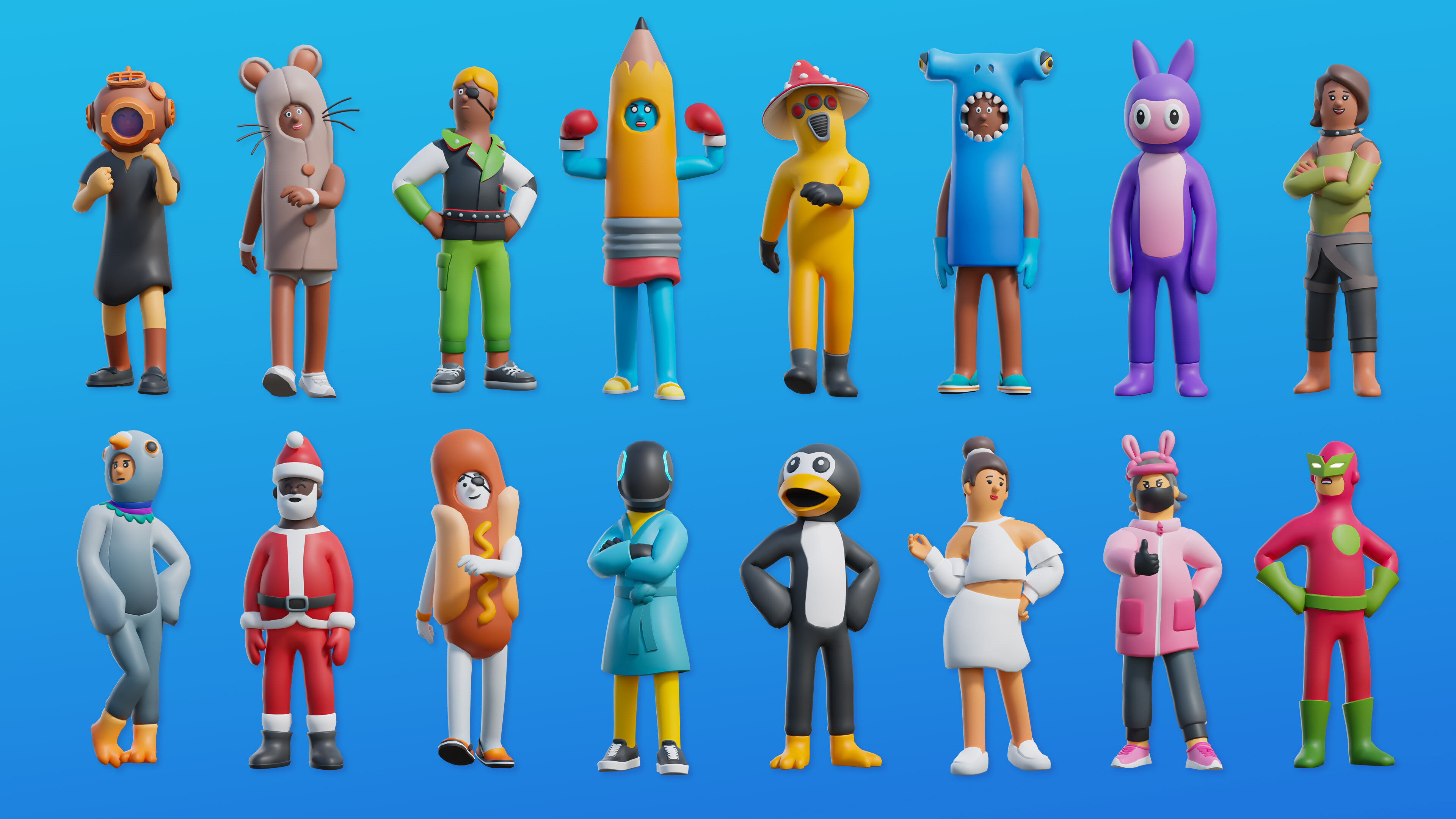 Creative Characters Low-poly 3D model_7