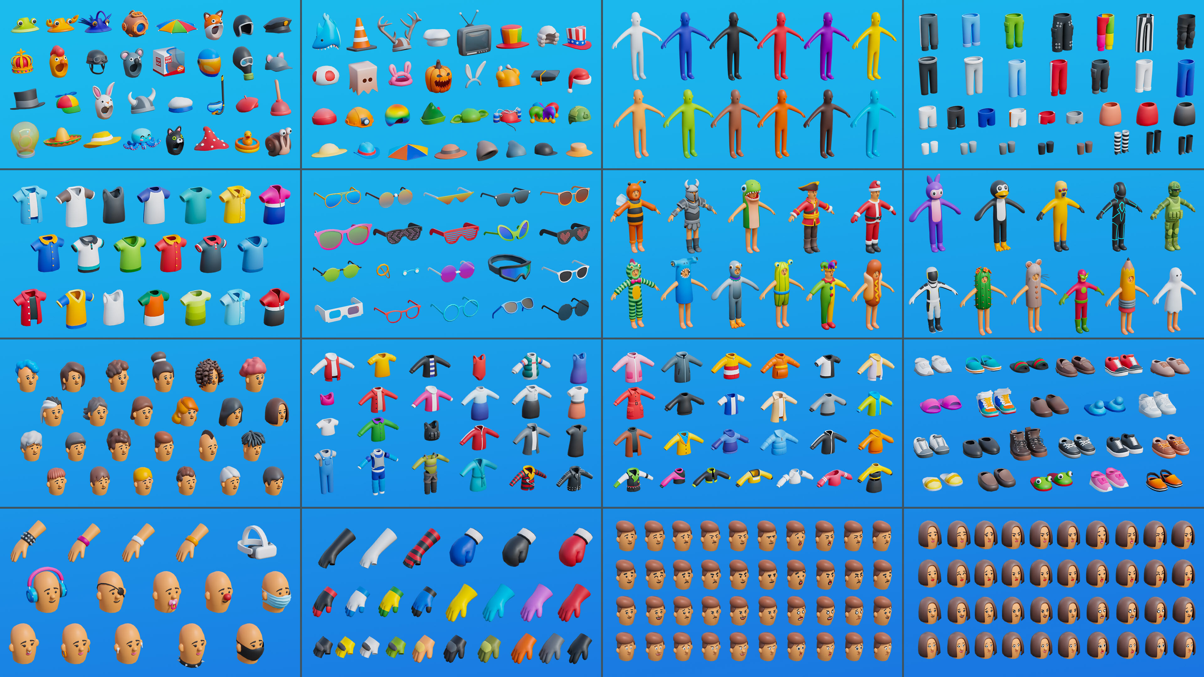 Creative Characters Low-poly 3D model_5