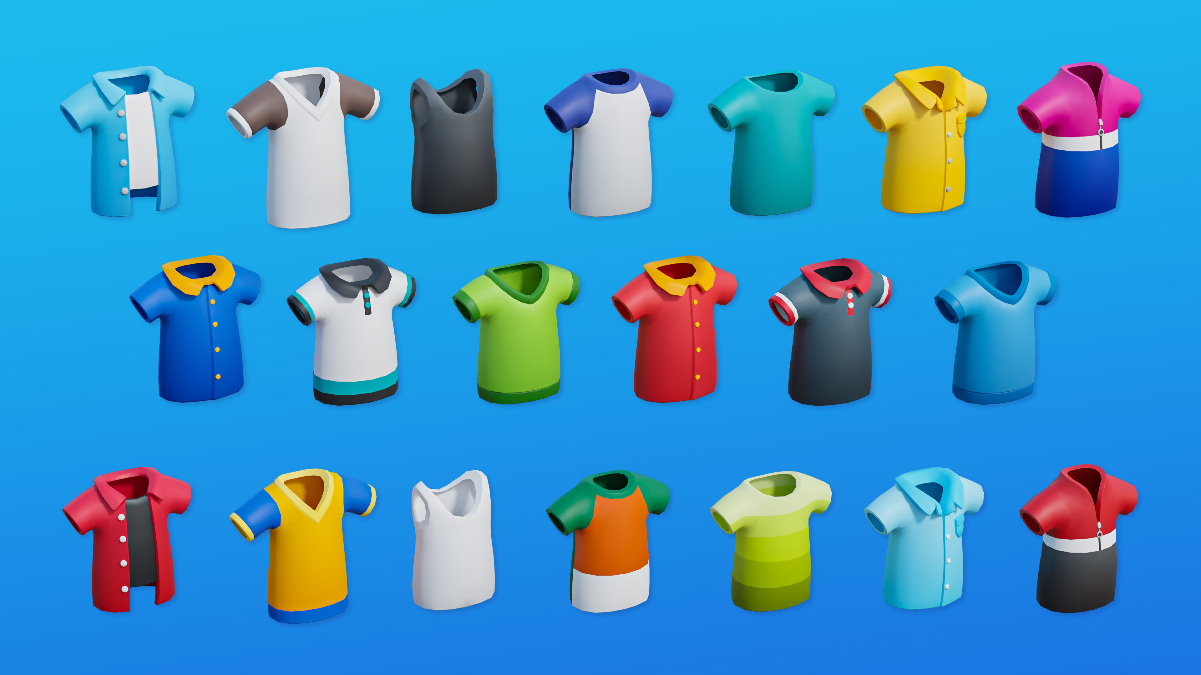 Creative Characters Low-poly 3D model_23