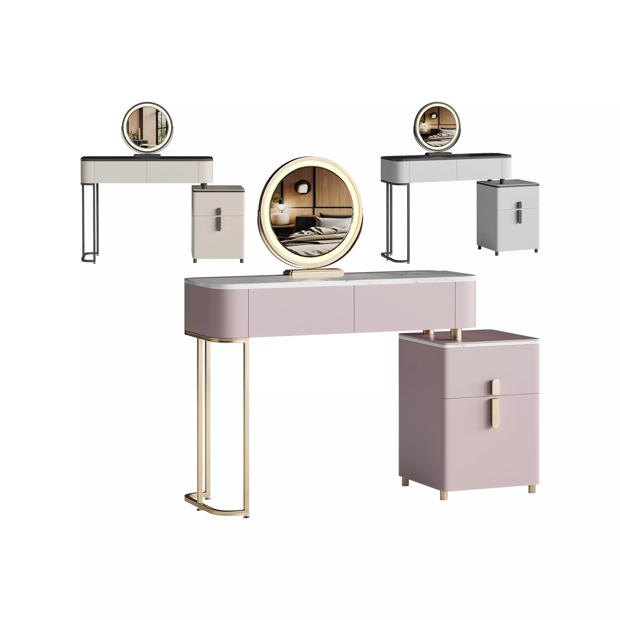 Ensemble de coiffeuse Varon 3D model_0