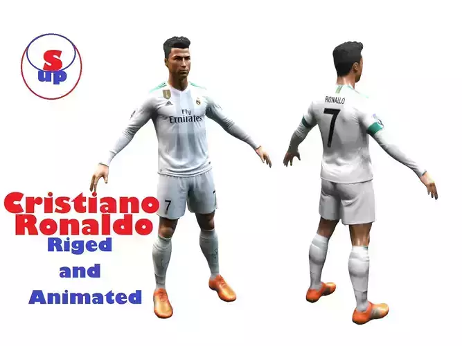 Cristiano Ronaldo Animated Low-poly 3D model