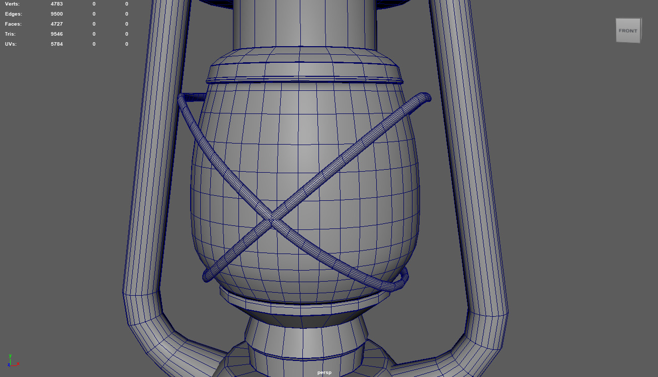 Old Lamp 01 Low-poly 3D model_12