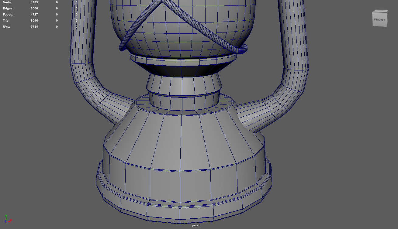 Old Lamp 01 Low-poly 3D model_13