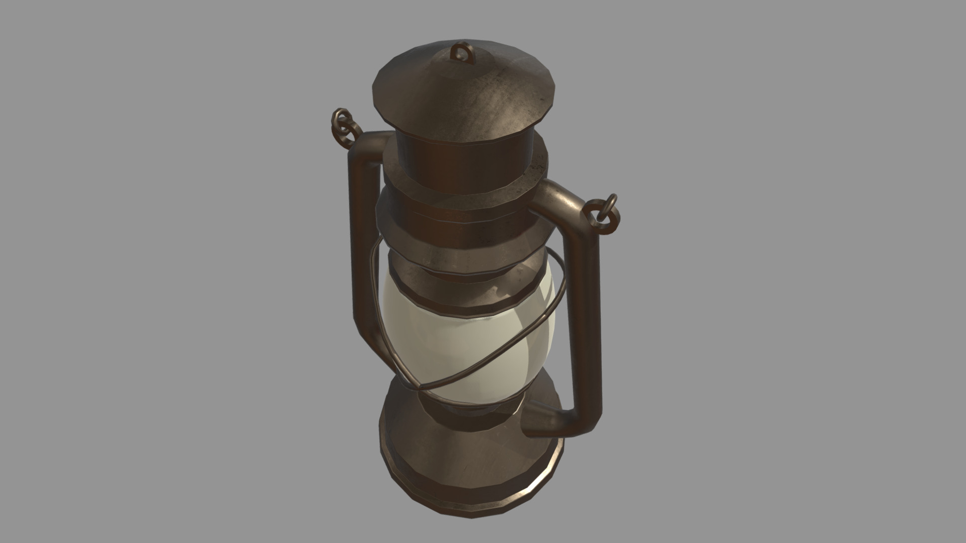 Old Lamp 01 Low-poly 3D model_3