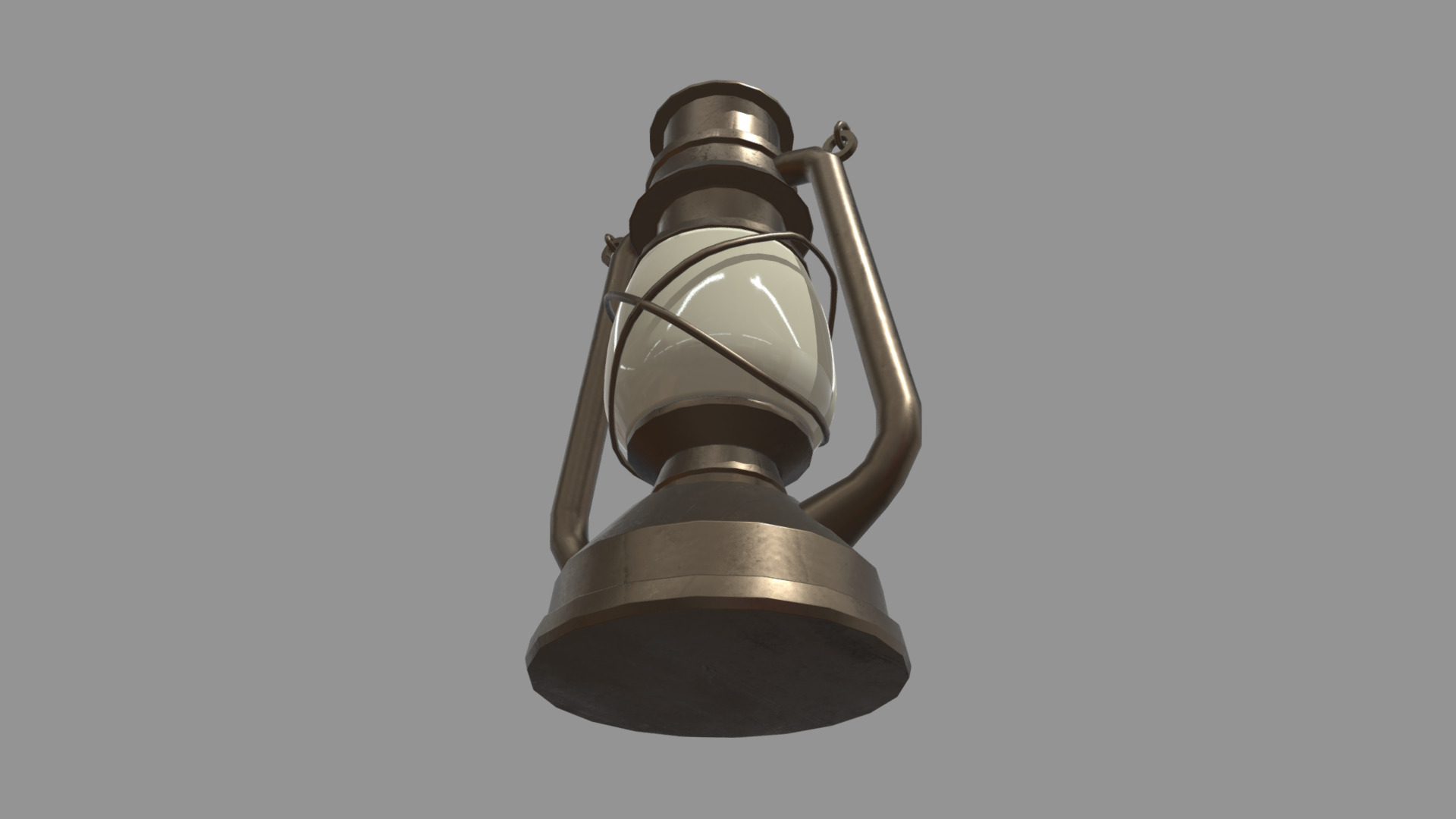 Old Lamp 01 Low-poly 3D model_2