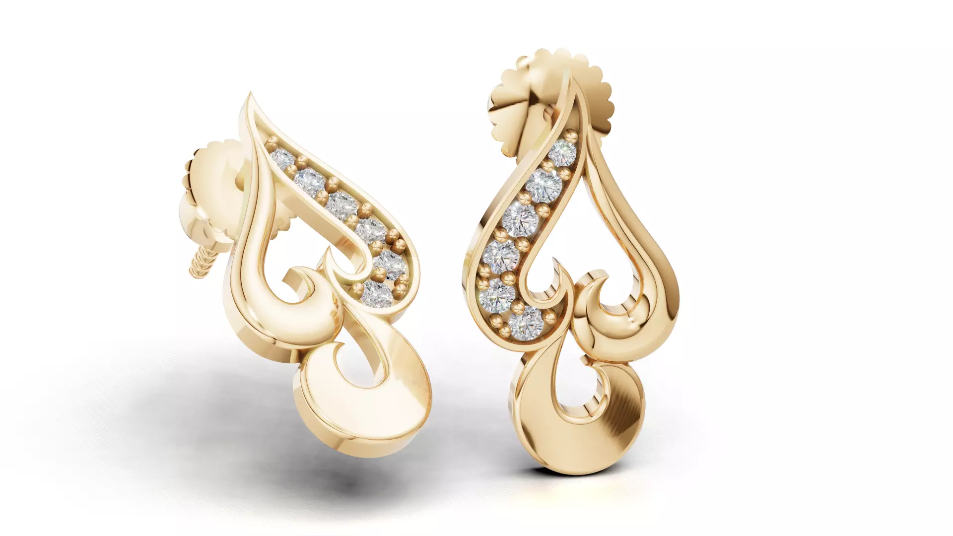 Heart Shape earrings 3D print model