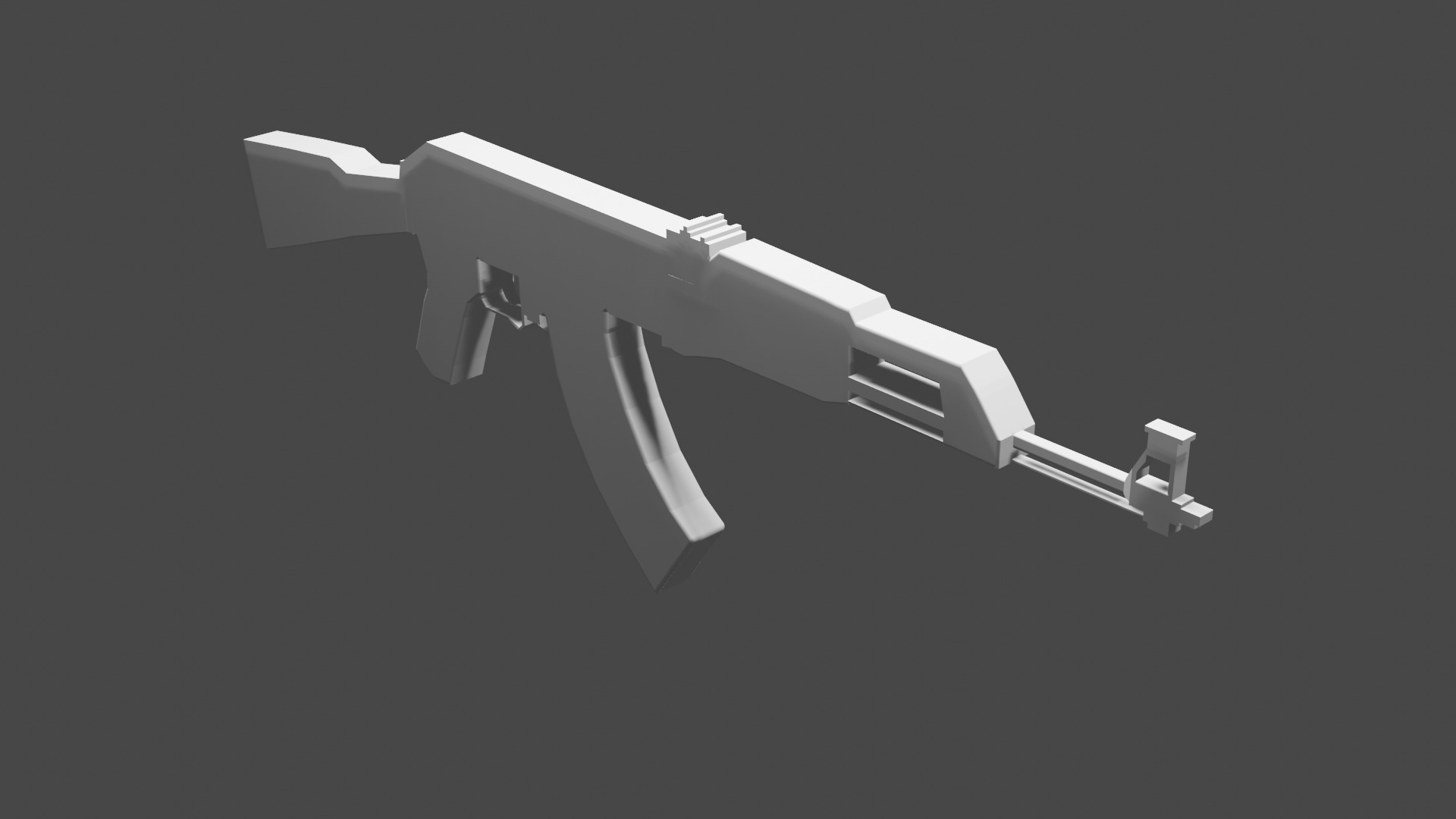 3D Lowpoly AK-47 Free low-poly 3D model_1