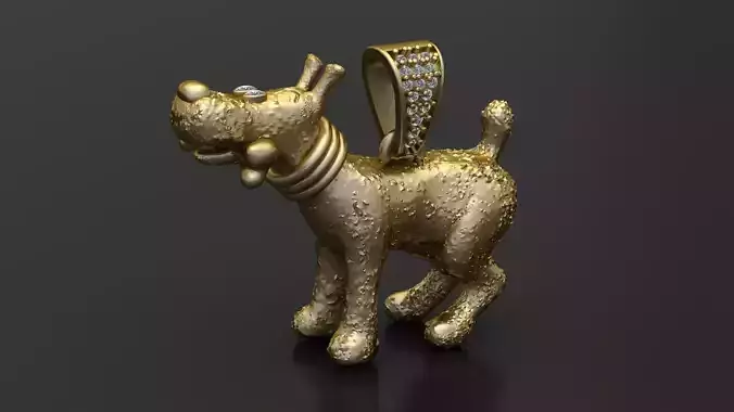 DOG ANIMAL PENDANT 3D PRINTABLE MODEL 