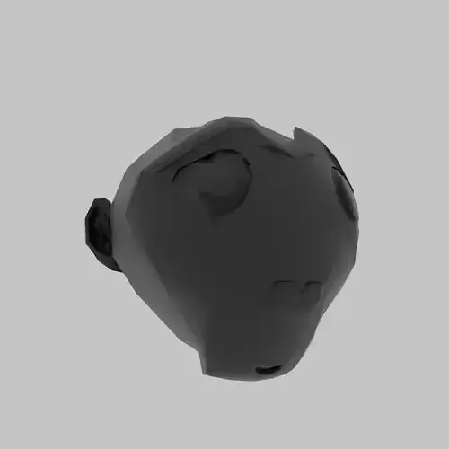 funny round monkey face