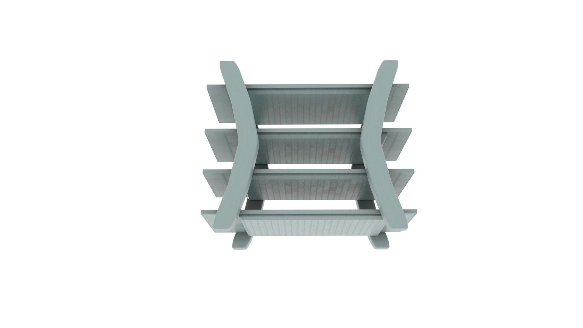 4 tiered storage shelf Low-poly 3D model_4